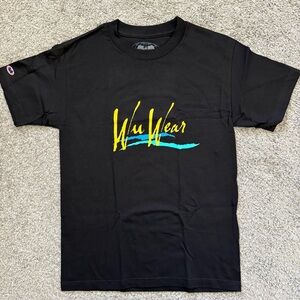 🔴Wu Wear Shirt Size Small Wu-Tang Spellout Black Rza Gza Method Man